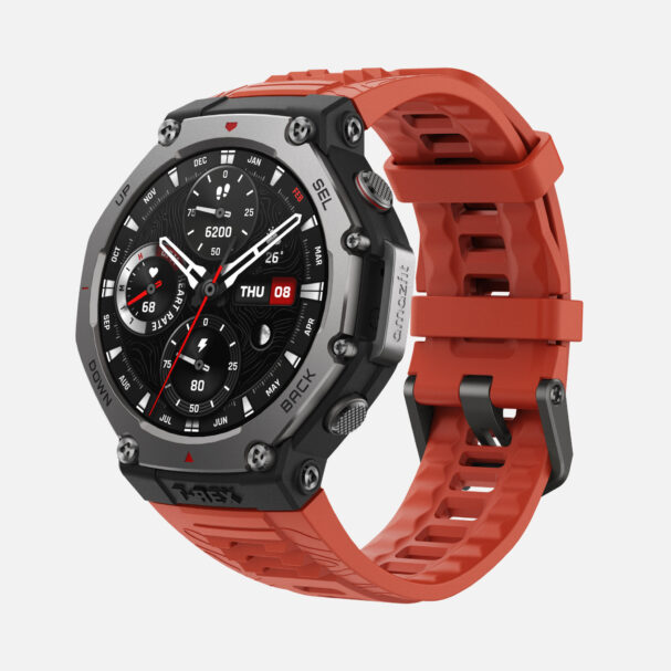 Amazfit T-Rex 3 Rugged GPS Smartwatch with Orange Strap