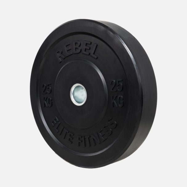 REBEL Black Rubber Bumper Weight Plates