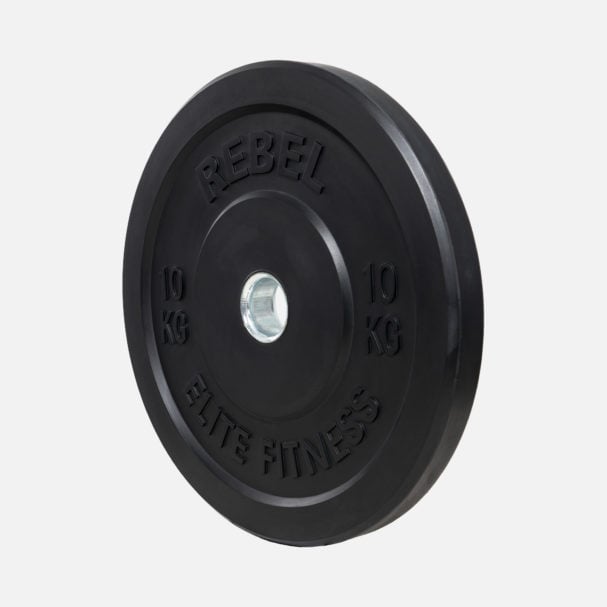 REBEL Black Rubber Bumper Weight Plates