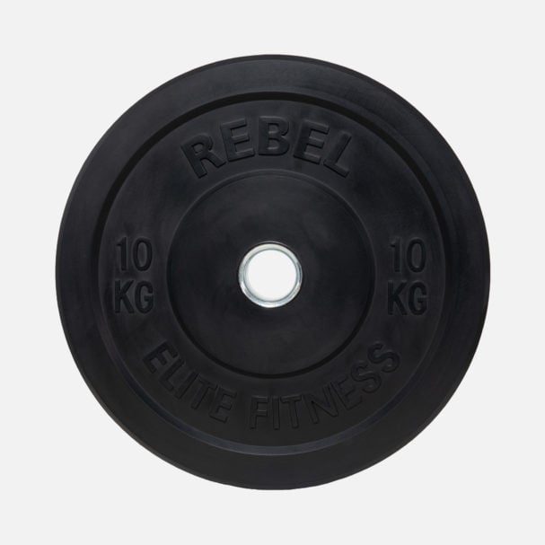 REBEL Black Rubber Bumper Weight Plates