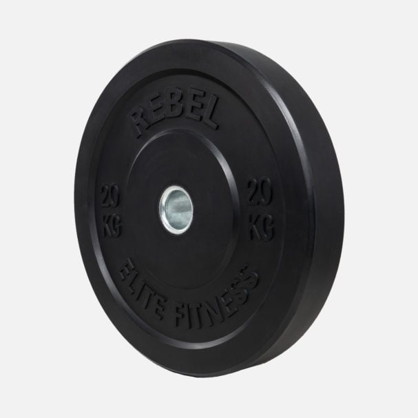 REBEL Black Rubber Bumper Weight Plates