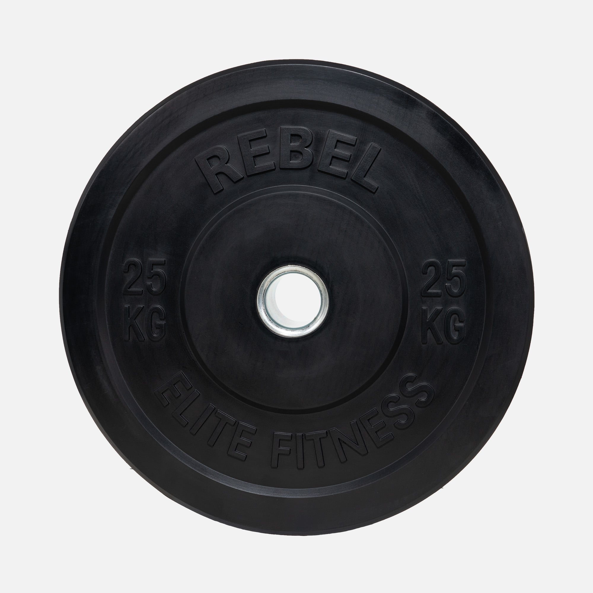 REBEL Black Rubber Bumper Weight Plates