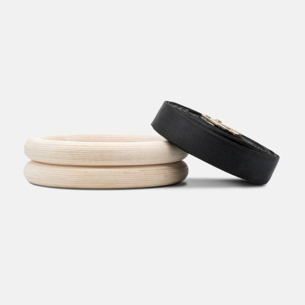 REBEL Classic Wooden Gymnastic Rings 32mm