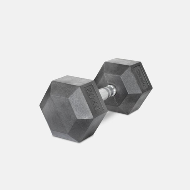 REBEL Rubber Hexagonal Dumbbells (KGs)