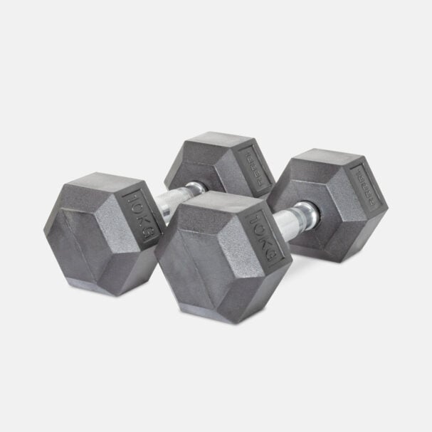 REBEL Rubber Hexagonal Dumbbells (KGs)