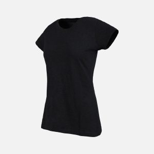 REBEL Women's Plain T-Shirt Black