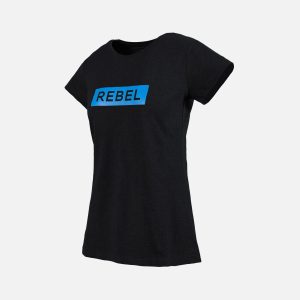 REBEL Women's Wolf T-Shirt Black