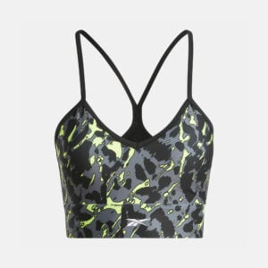 Reebok Women's ID Train Printed Crop Bra Black