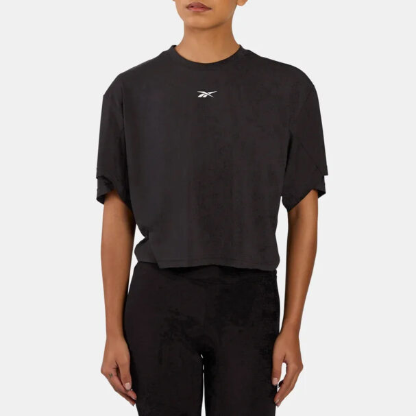 Reebok Women's Lux Batwing Graphic T-Shirt Black